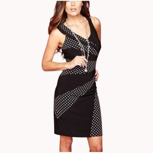 Frank Lyman - Sleeveless Polka Dot Ruffle Dress